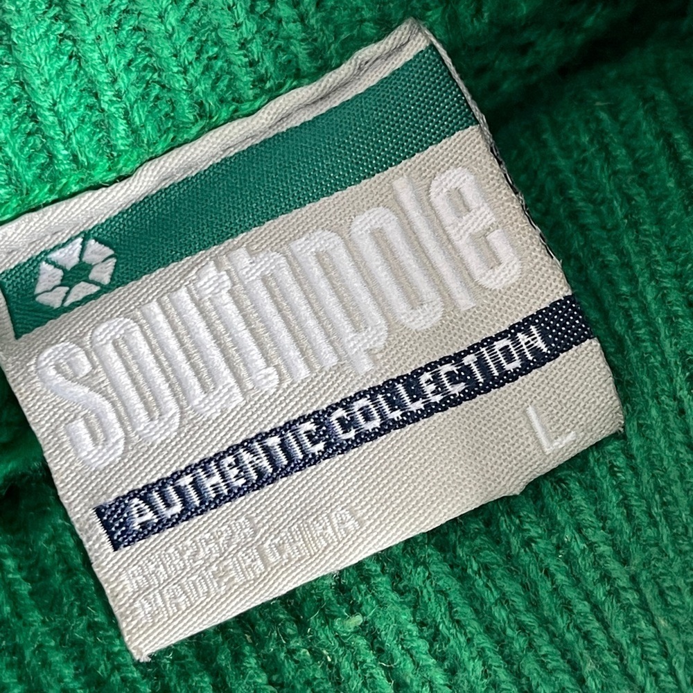 Vintage Southpole Green Sweater Pullover Mock Neck Y2K 90’s Size Large - Picture 3 of 5